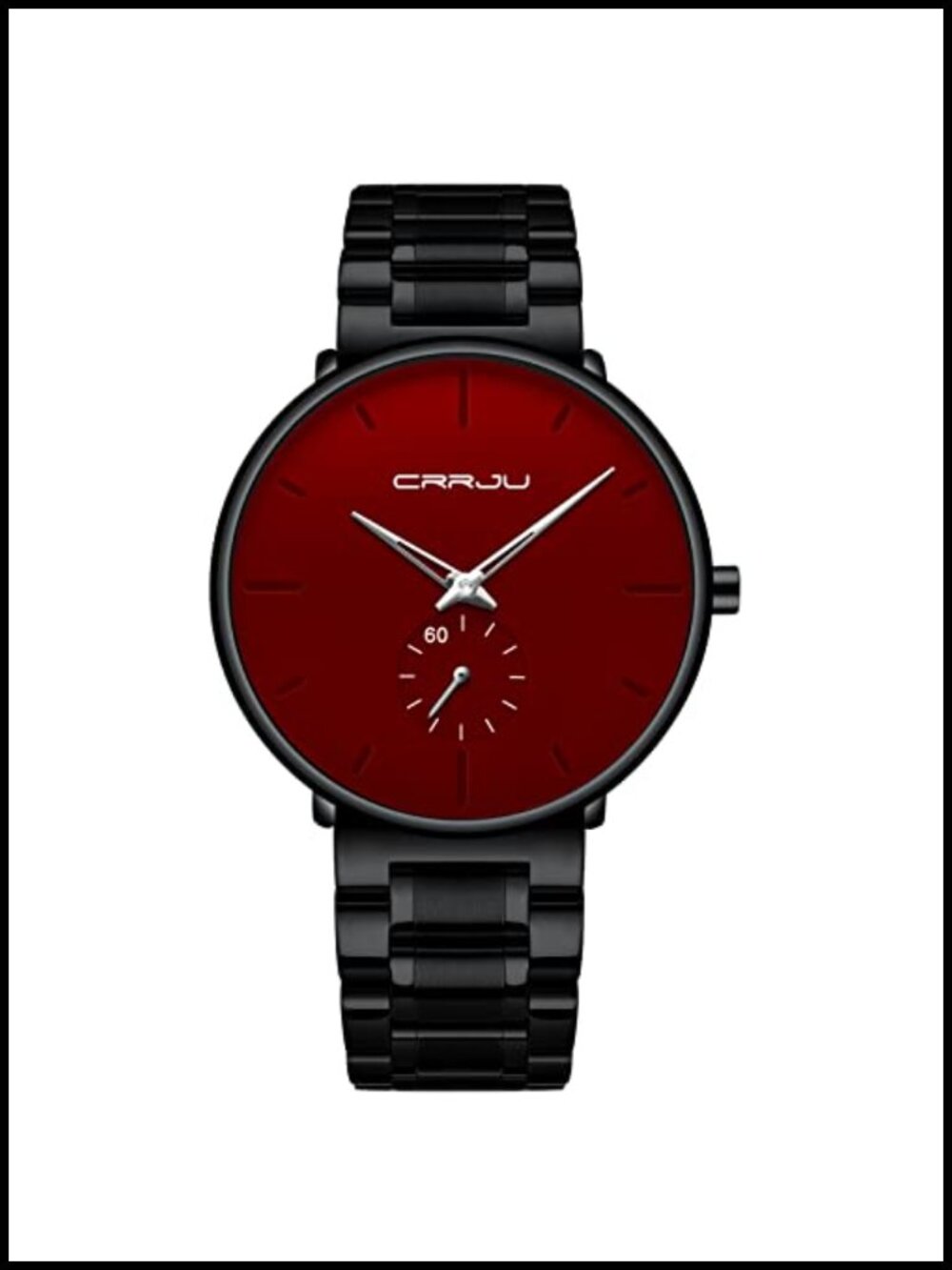 Ultra-Thin Minimalist Waterproof Men's Dress Watch Stainless Steel Band